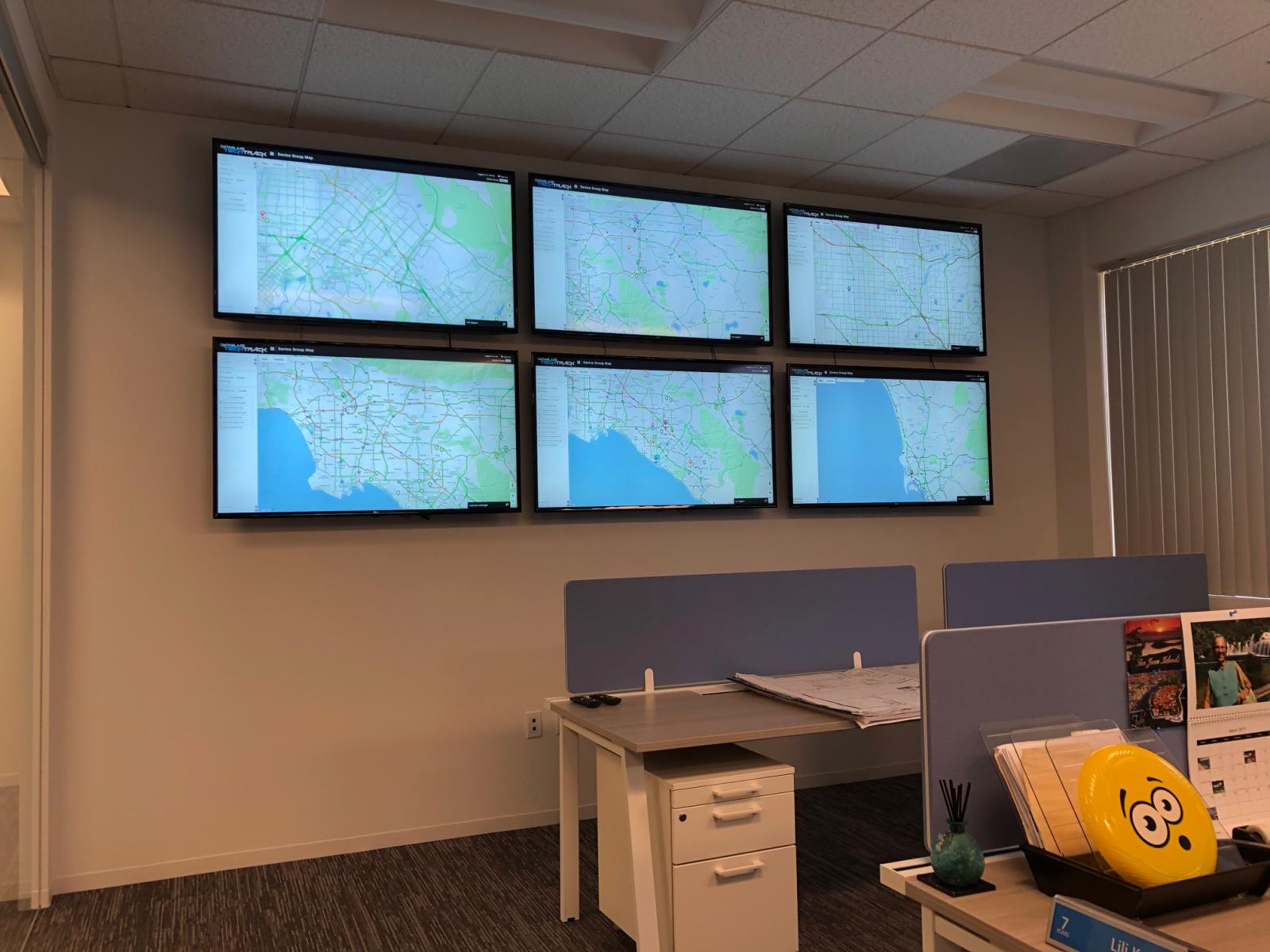 6 display monitors of our command center